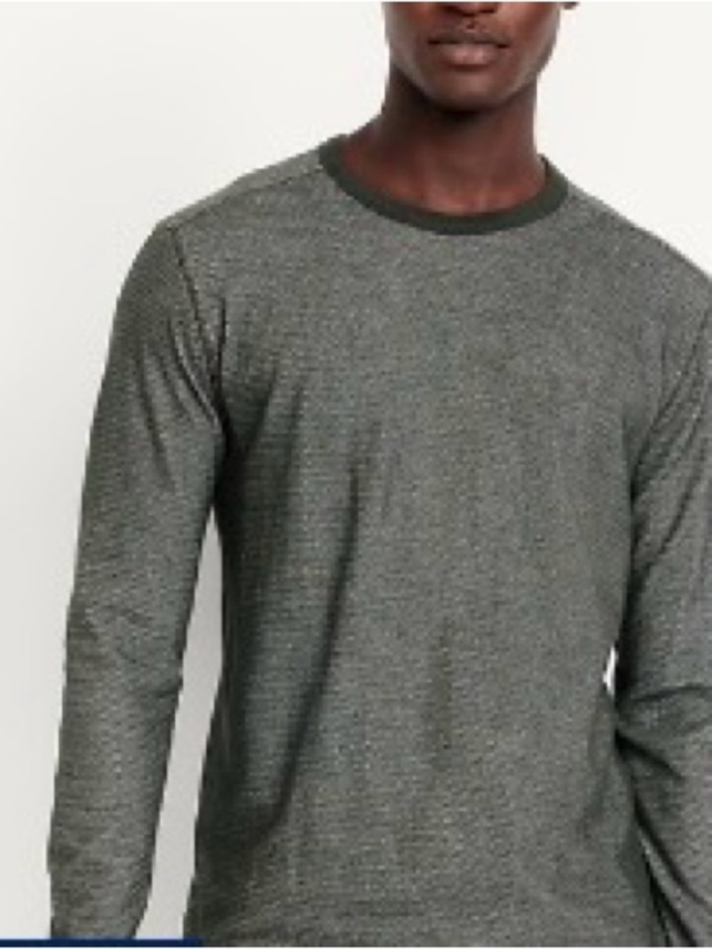 Old Navy Men's Long-Sleeve Crewneck Shirt - Heather Charcoal
